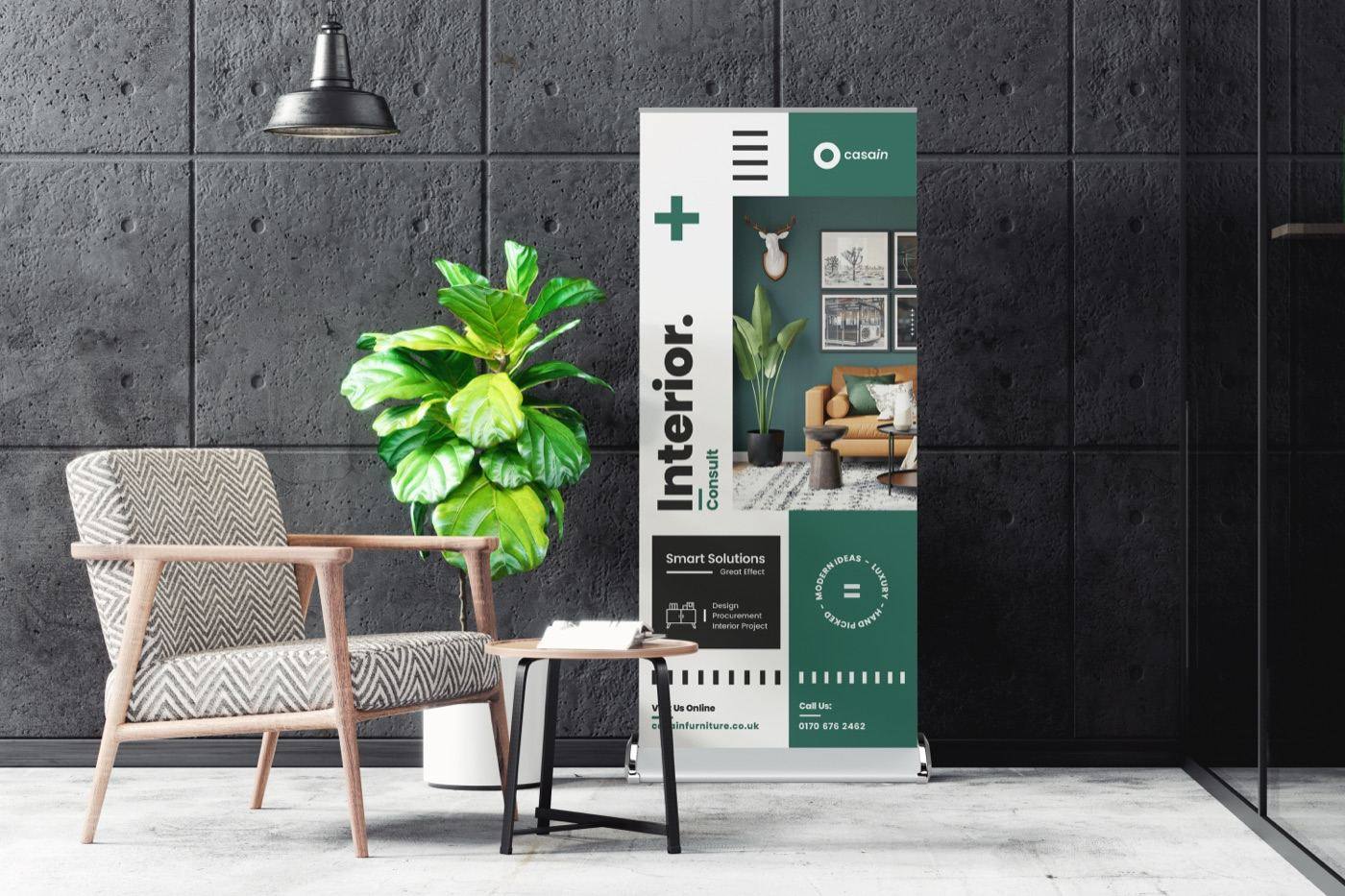 Printed roller banner produced at ANYPRINT Bracknell print room, RG12